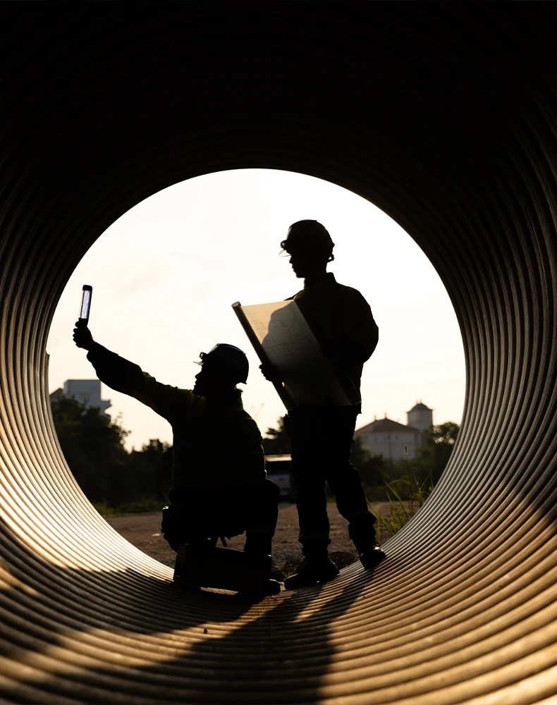RF-Images-14 two workers measuring something on a site