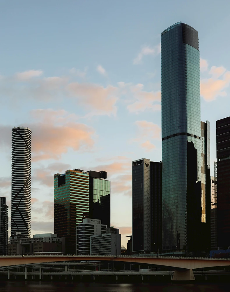 portrait image of buildings in Brisbane